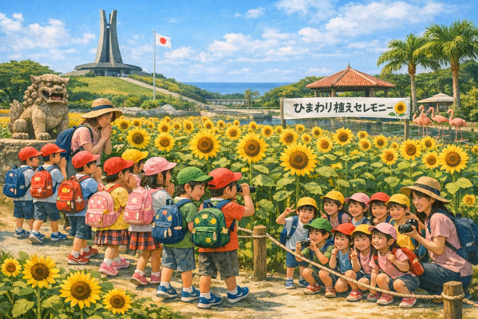 ひまわり、きれいだったさ〜！